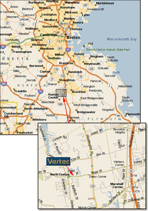 Map of Vertec Corp. Headquarters